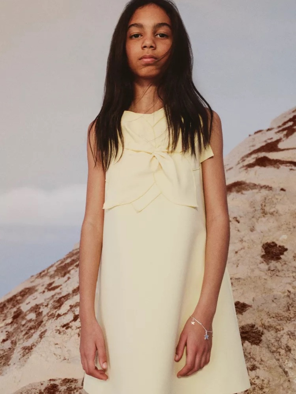 Zara Girls Floral Appliqué Dress